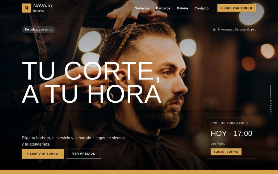 Web de Barbería Navaja